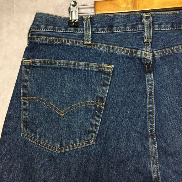Levis Mens 505 Regular Fit Blue Jeans size 38x29 Cotton Denim Pants Copper Rivet - Picture 9 of 14